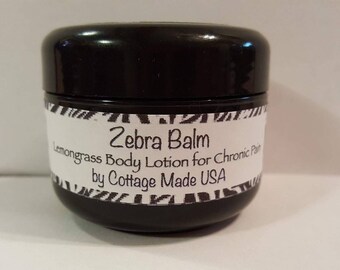 Zebra Balm- Lemongrass Body Lotion for chronic pain relief