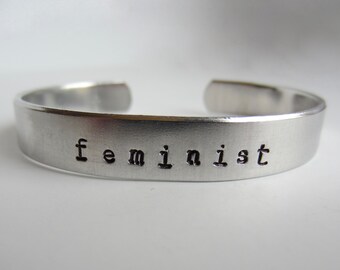 Feminist Bracelet Adjustable Aluminum Bracelet Women's March Nasty Woman Jewelry