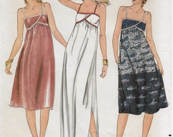 A Fitted Asymmetrical, Shoulder Strap Bodice Evening or Below-Knee Length Dress Sewing Pattern for Women: Size 16, Bust 38" • Butterick 3779