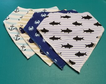 Anchors Away 4-Pack Bandana Drool Bibs