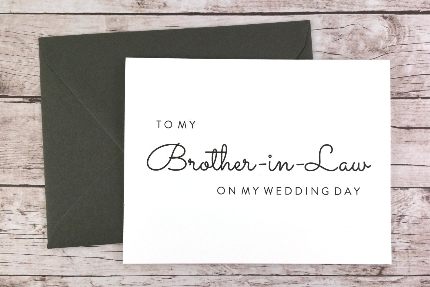 To My Brother-in-Law On My Wedding Day Card Brother Card