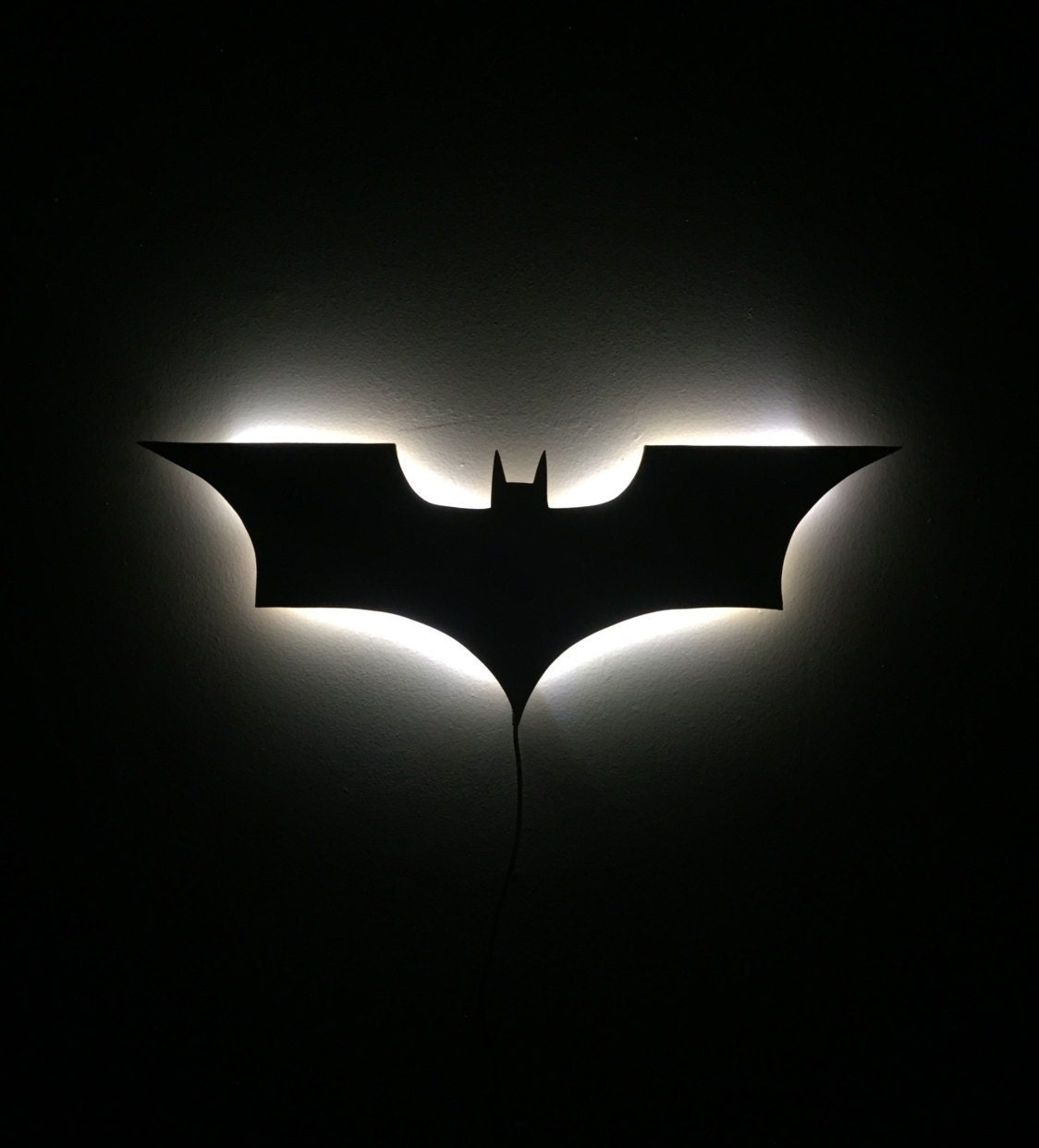 Illuminated LED Batman Sign Dark Knight Night Light Wall Decor