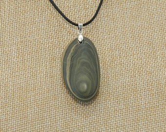 Natural Irish Beach Pebble Pendant Necklace