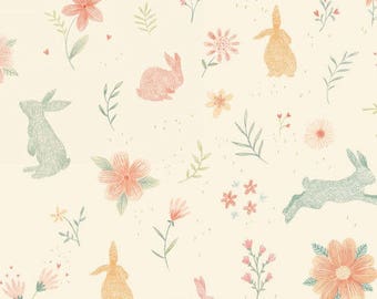 Vintage bunnies baby bumper for bassinet
