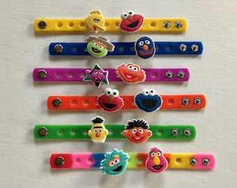 Sesame Street Party Favors, Sesame Street Birthday, Elmo Party, Big Bird, Sesame Street Party, Charm Bracelets