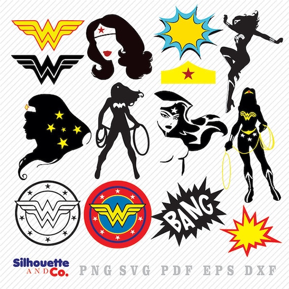 Wonder Woman SVG DXF Wonder Woman Clipart Wonder Woman