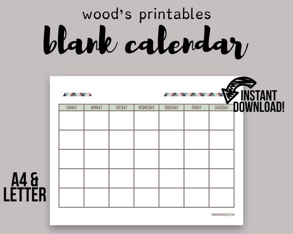 blank calendar pdf printable calendar calendar printable