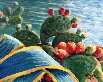 Cactus Pears Original Acrylic Painting