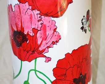 King Air Pot Coffee Thermos Pot Red Pink Poppy Flower Coffee Server Beverage Dispenser