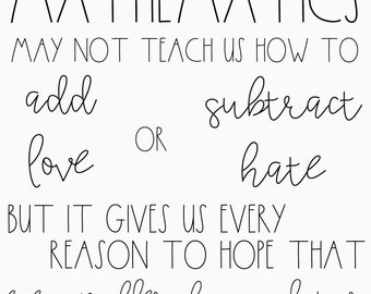 Mathematics Quote Printable