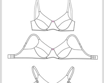 The "LYSSA" Full Band Bra Pattern, Digital Downloadable PDF