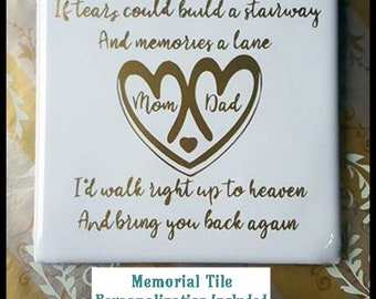 Memory Memorial Day Remembrance Tile Personalized With Stand