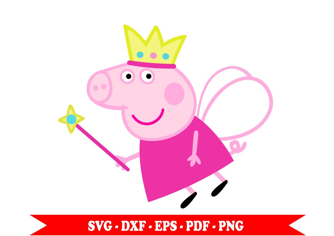 Download Peppa Pig Fairy svg fatina Peppa Pig in SVG format EPS