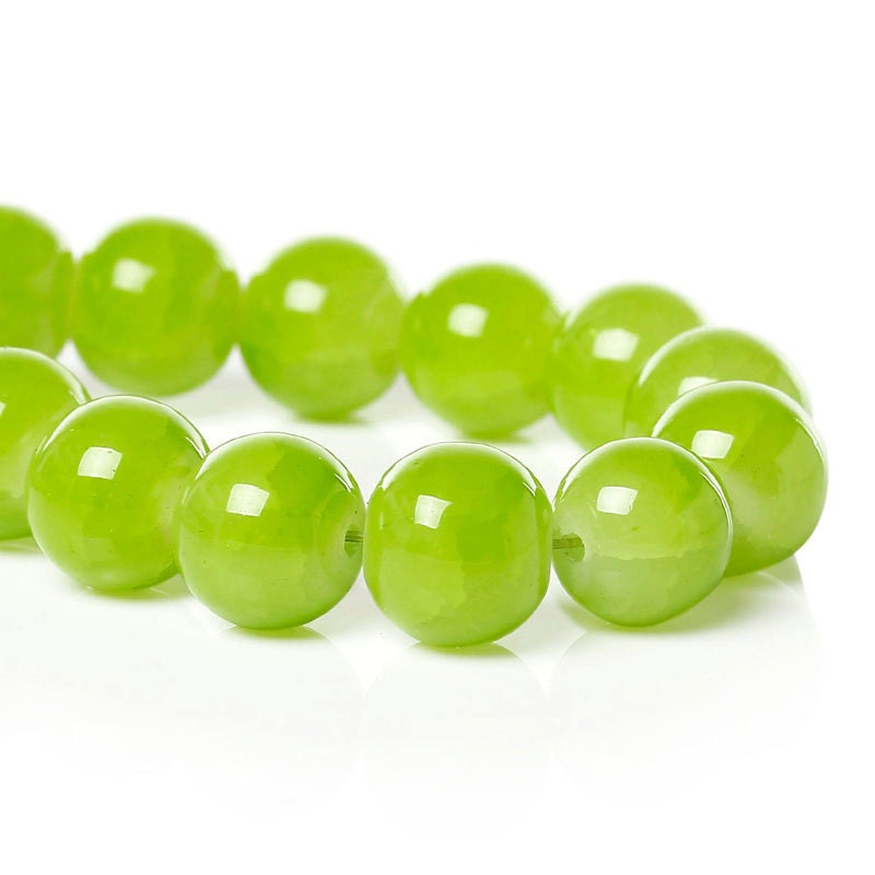 20 Green Glass Beads 10mm Apple Green Beads BD785   Il Fullxfull.747503991 71lc 