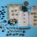 87 Buttons Variety Lot Glass Celluloid Rhinestone Victorian to 1930s Antique NBS Small Great for Jewelry or Assemblage Art c.1890 Doll Size