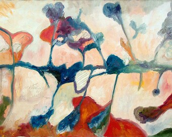 Leaf ventricles. Oil on canvas and frame