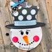 snowman winter Door Hanger handpainted