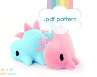 Dinosaur Plush Pattern - DIY Stegosaurus Digital Download Sewing Pattern
