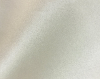 Ivory Lamour Dull Bridal Satin Fabric by the Yard