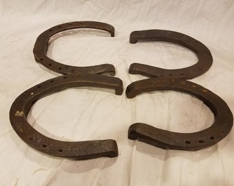 Set of 4 Cast Iron Horseshoes