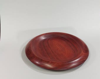 African Padauk wood centerpiece platter / bowl handcrafted artistic gift