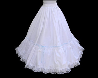 Custom Size Petticoat White Civil War Victorian Wedding Bridal