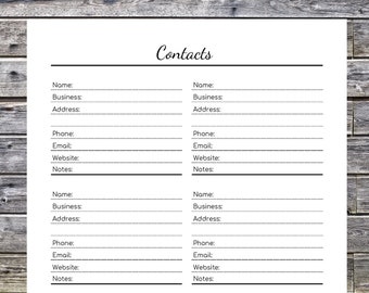 Contacts list | Etsy