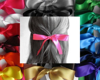 HAIR RIBBON-7/8" Satin Hair Ribbons (25" Long)-Hair Bows, Hair Accessories, Women's Hair Ribbons, Girl's Hair Ribbons, Bad Hair Days