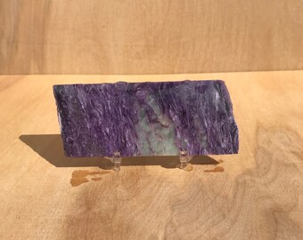 Charoite lapidary slab from Russia