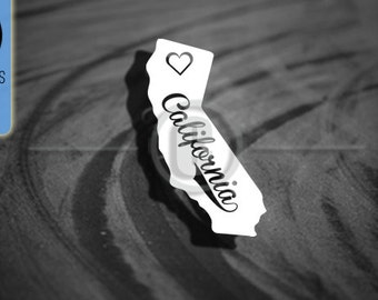 Love California State - Car Vinyl Decal