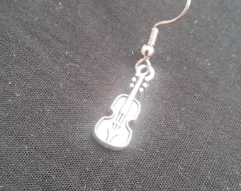 Violin Earring, Mens Musical Instrument Jewelry, Mens Violin Earring, Mens Jewelry, Mens Earring