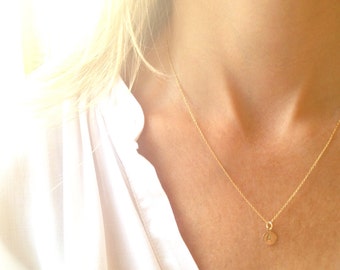 Initial Necklace, Letter Necklace, Tiny Initial Necklace, Personalized Necklace, Petite Initial, Dainty Necklace, Gold Initial Necklace