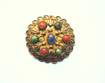 Vintage Filigree Silver Brooch