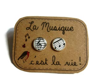 MUSIC EARRINGS - Music Jewelry - Treble Clef Earrings - Music Gift Idea - Music Lover Gift - Music Teacher Gift for Musician