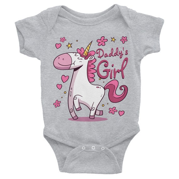 Daddy's Girl Unicorn Baby Onesie® , Baby Girl Onesie | Unicorn Baby Onsie | Daddy's Girl Shirt | Baby Bodysuit, New Baby onesie, Unicorns