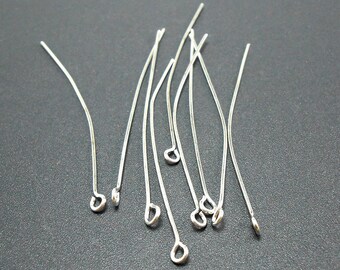 2" Long Silver Eyepin Eye Pin | 50mm | Set of 200 Pieces
