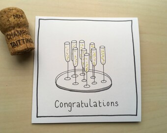 Congratulations Illustrated Greetings Card