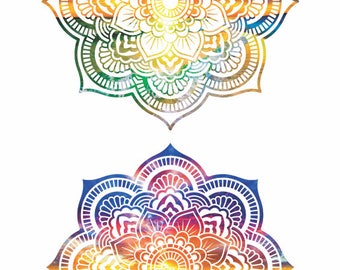 Download Rainbow Mandala Design Rainbow Mandala SVG Mandala clipart