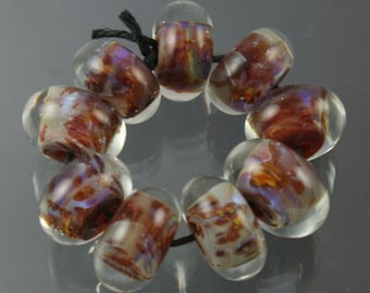 Handmade Lampwork Boro Beads Set of 9 Boro Borosilicate Glass StoneyMarie