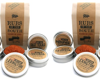 TWO sets of Gusto's RUBS of the SOUTH - Southern Barbecue / Grilling Gift Set