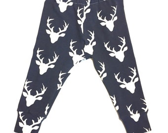 Navy Antler Leggings, Deer Leggings, Hunting