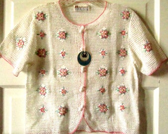 New Old Stock Crochet Top, NWT, Medium