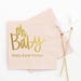 Baby Shower Napkins Personalized Napkins Oh Baby Custom Napkins Baby Shower Supplies Baby Shower Decorations for Girls Gender Reveal Party