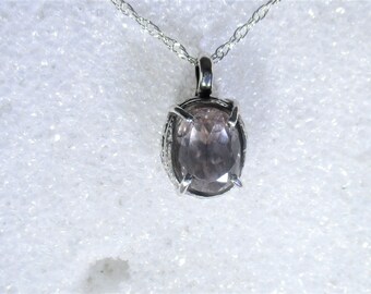 Genuine Pink Kunzite gemstone handmade sterling silver pendant necklace - Kunzite jewelry - Pink kunzite