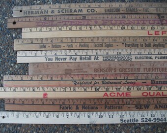 Vintage Yard Stick Business Advertising Promotional Giveaway Items / Price is Per Stick