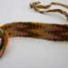 Friendship bracelet - double flame geometric pattern - pink yellow green brown blue - Vintage handmade adult
