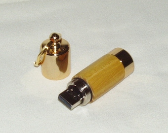Flash Drive Key Ring, 16GB, Osage Orange Wood