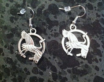 Red-Crowned Crane Earrings
