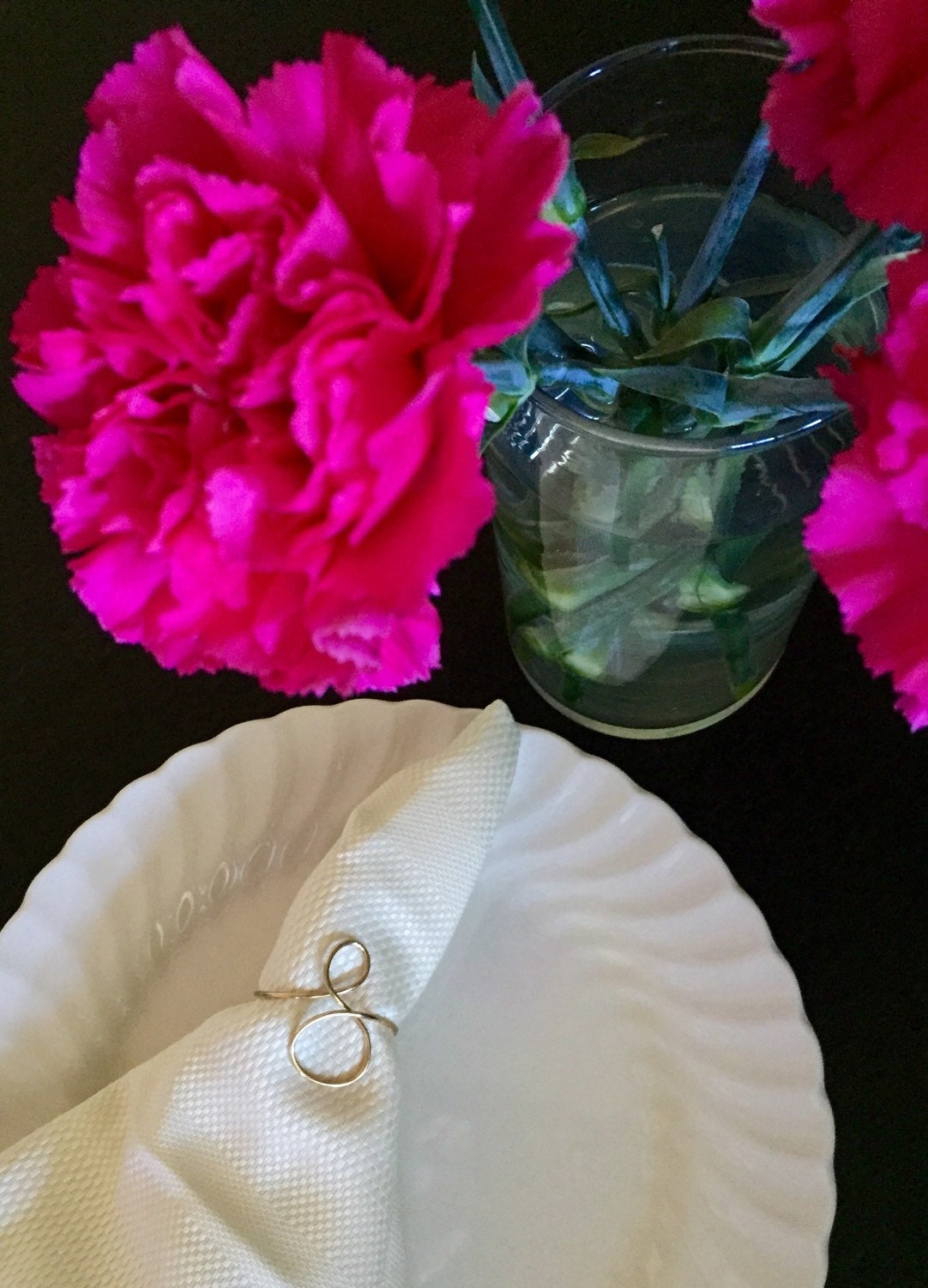 napkin rings Personalized napkin rings initial napkin rings