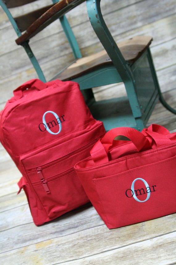Monogrammed backpack monogrammed lunch box monogrammed lunch